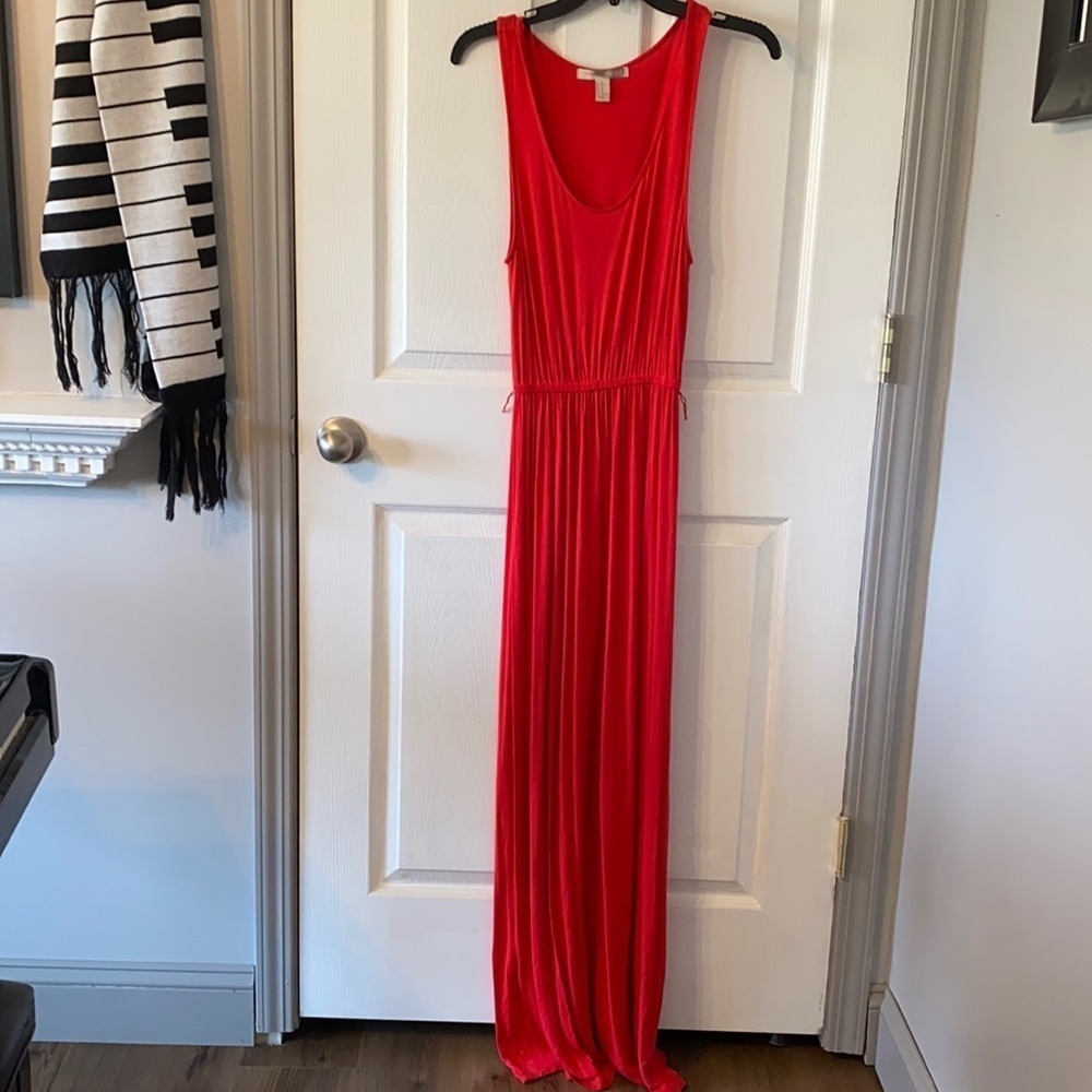 Floor Length Belted Red Dress Forever 21 - XS